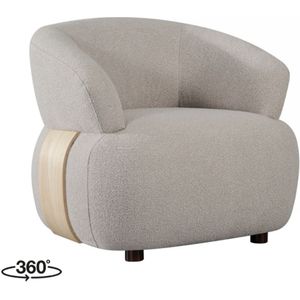 LABEL51 Fauteuil Valenza - Naturel - Stof - Naturel Eiken