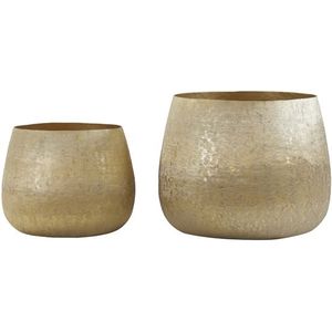 Light&living Pot deco S/2 Ø38,5x28,5+Ø50x37,5 cm GENOLU goud