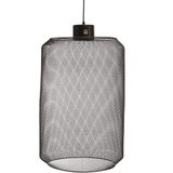 PTMD Mesh Ronde Hanglamp - H70 X Ø48 cm - Ijzer - Zwart