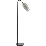 Light&living Vloerlamp 67x30,5x160 cm LUKARO glas smoke+mat zwart