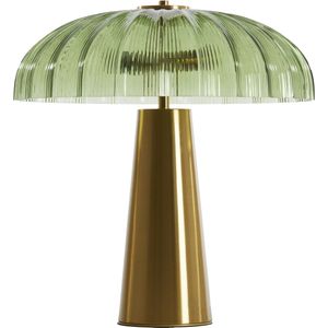 Light&living A - Tafellamp 2L Ø40x51 cm FUNGO glas groen+goud