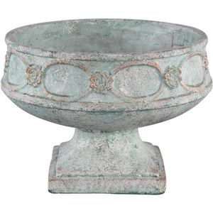 PTMD Artas Blue cement pot on solid stand round L