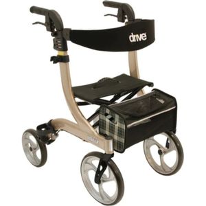 Rollator Nitro Medium - Champagne - Lichtgewicht - Weggewerkte Remkabels