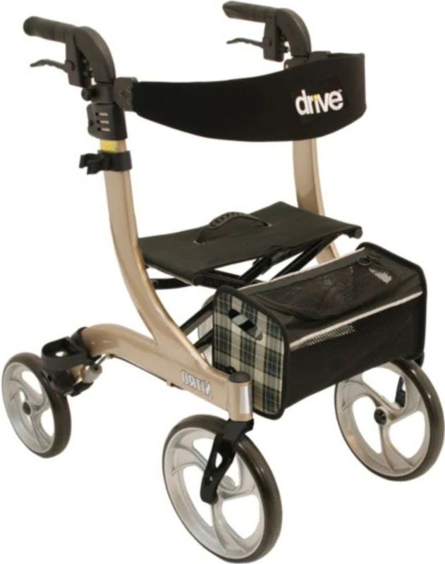 Rollator Nitro Medium - Champagne - Lichtgewicht - Weggewerkte Remkabels