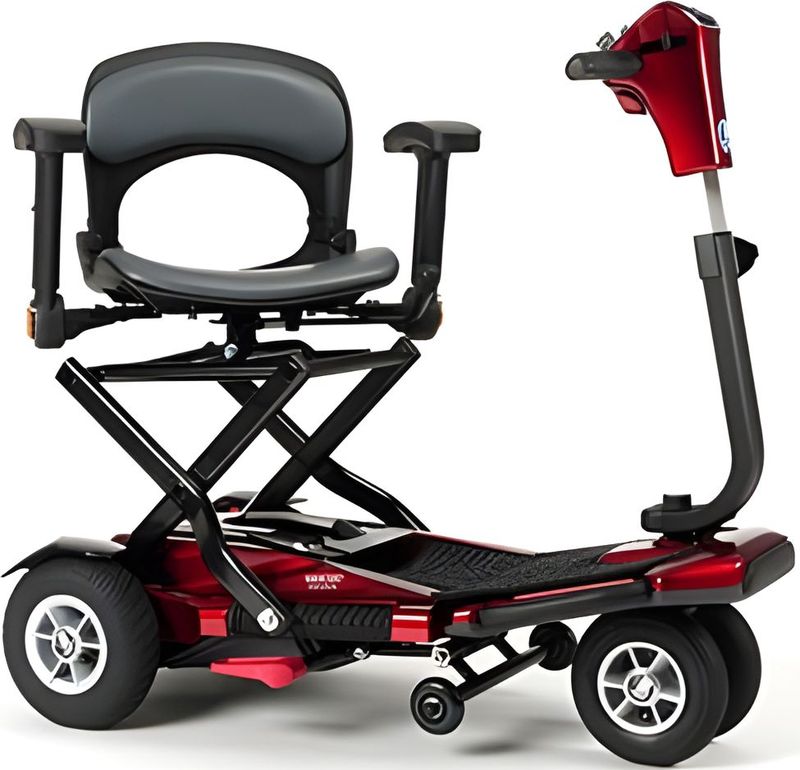Vermeiren Sedna Premium Scootmobiel – Compact en Opvouwbaar - Rood 6 km/u