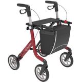 Rollator lichtgewicht Streamer 6,1 kg rood met rugband