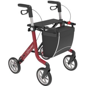 Rollator lichtgewicht Streamer 6,1 kg rood met rugband