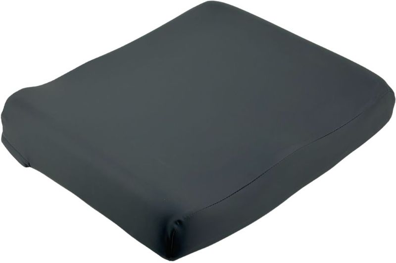 MultiMotion Dubbellaags Rolstoelkussen 45x40x7 cm &ndash; Memory Foam &ndash; Zwart &ndash; Anti-slip Hoes