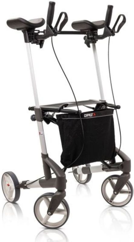 TOPRO Troja Walker2 Onderarm Rollator – Lichtgewicht, Stabiel en Comfortabel - Zilver Medium