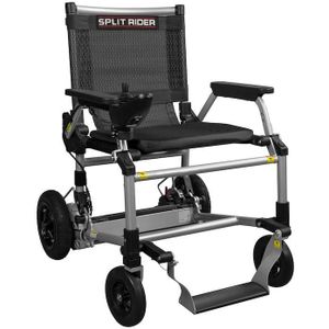 SplitRider - Lichtste Elektrische Rolstoel - Zilver/Zwart