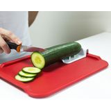 Snijbord rood - clip met pinnetjes