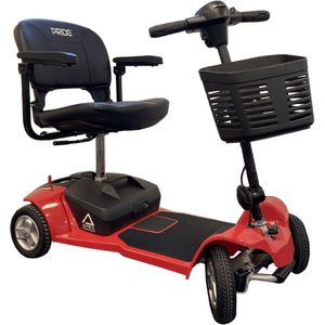 Pride Apex Alumalite Rood lichtgewicht demontabele scootmobiel