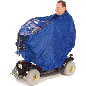 Poncho voor gebruik op scootmobiel van Drive kleur blauw