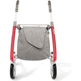 Rollator Ultralight rood carbon by Acre met weekend bag