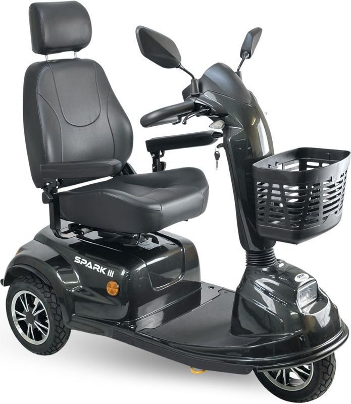 Drive Spark III 3-Wiel Scootmobiel – Antraciet 15 km/u