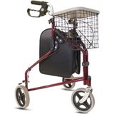 Drive - TRI Walker - Rollator - Rood - Driewieler