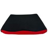 Mesh Rolstoelkussen Zwart/Rood gevormd zitkussen - 50 cm