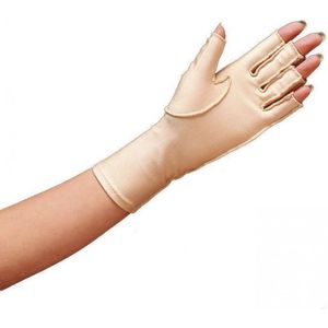 Oedeemhandschoenen - halve vingers over de pols links L