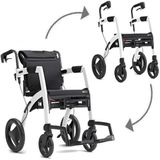 Rollz Motion - Rollator en Rolstoel in Eén - Wit
