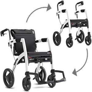 Rollz Motion - Rollator en Rolstoel in Eén - Wit