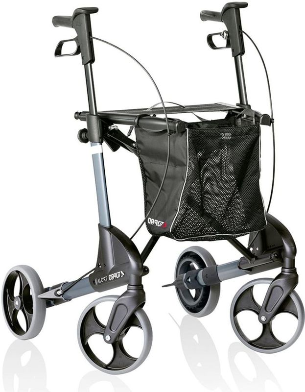 TOPRO Troja Neuro Rollator met Omgekeerd Remsysteem (RBS) - Grijs Small