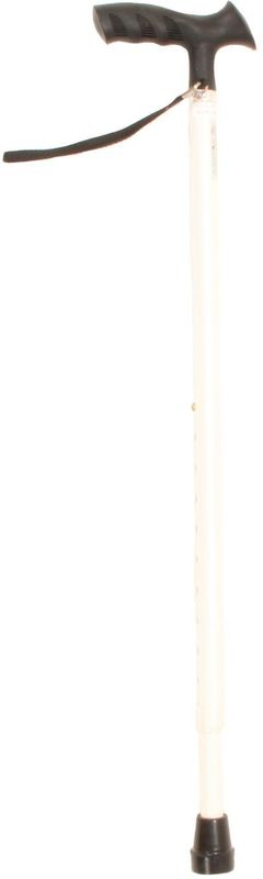 Premis Lichtgewicht Wandelstok Opvouwbaar Met Luxe TPR Greep - Wit