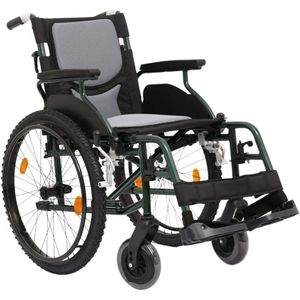 MultiMotion M10 lichtgewicht rolstoel – 45 cm zitbreedte – Groen – met mountainbike luchtbanden en verstelbare handvatten
