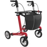 Rehasense - Athlon SL - Rollator - Rood - Inclusief Zachte Banden & Rugband