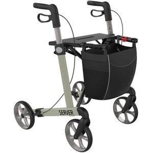 Rehasense Server Rollator – Inclusief Zachte Banden & Rugband - Champagne L