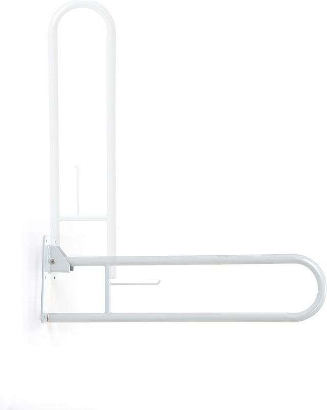 Toiletbeugel opklapbaar met toiletrolhouder 76.5cm wit