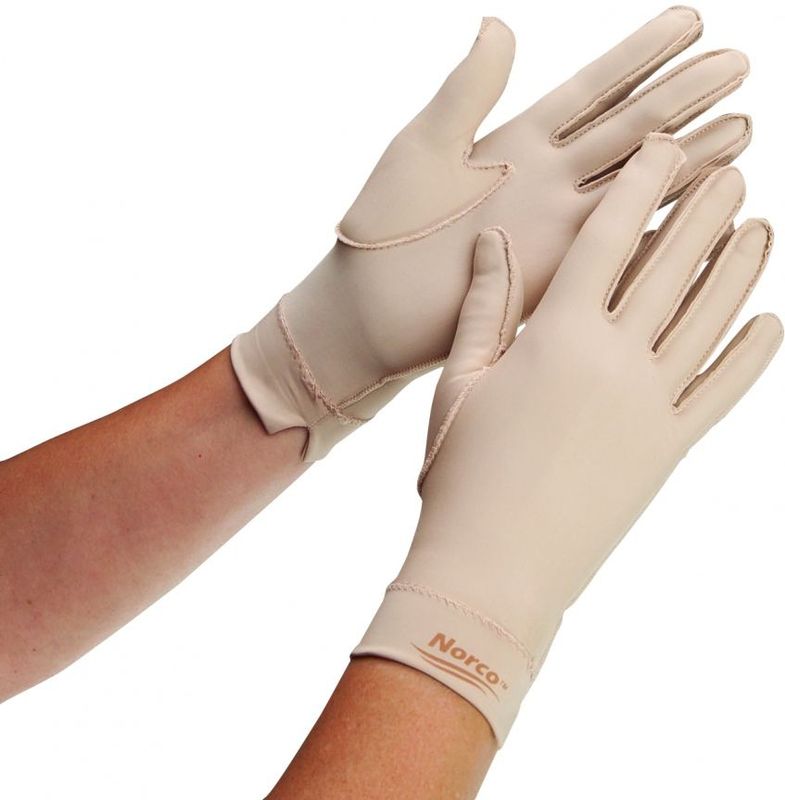 Oedeemhandschoenen - hele vingers, polslengte rechts L