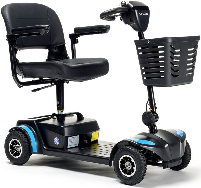 Vermeiren One Air+ Spring Demontabele Scootmobiel - Zwart 8 km/u