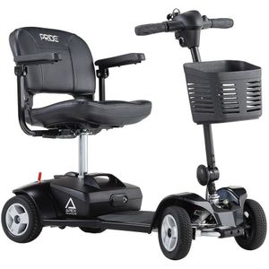 Pride Apex Alumalite zwart lichtgewicht demontabele scootmobiel