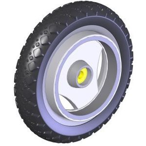 TOPRO Off-road Achterwiel (PU) met Remtandwiel voor Olympos