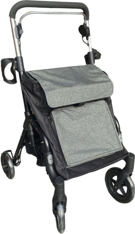 MultiMotion - Rollator Shopper - Grijs/Zwart - Boodschappenrollator