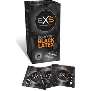 EXS - Black Latex - Zwarte condooms - 12 stuks