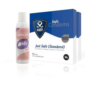 Just Safe Condooms en Glijmiddel Combi Pakket - 72 stuks