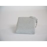 Yumeko hoeslaken jersey wit grijs 160x200x30 - Bio, eco & fairtrade