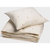 Yumeko overtrekset katoen satijn warm wit/ochre moon 140x220 + 1/60x70 - Bio, eco & fairtrade