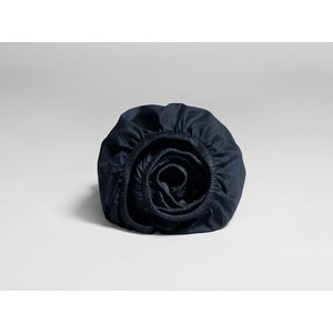 Yumeko hoeslaken katoen satijn blueberry 180x210x30 - Bio, eco & fairtrade