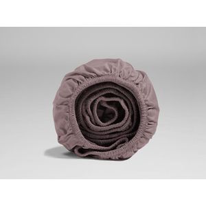 Yumeko hoeslaken percal mauve 90x210x30 - Bio, eco & fairtrade