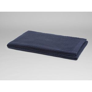 Yumeko deken katoen basket weave marineblauw melange 160x250