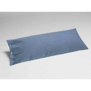 Yumeko kussensloop velvet flanel denim blauw 40x80 - Biologisch & ecologisch - 1 stuk