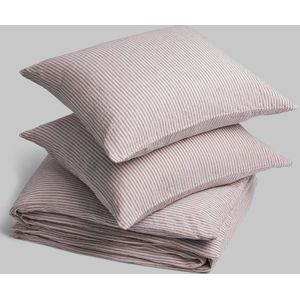 Yumeko overtrekset gewassen linnen roze stripe 200x220 + 2/60x70 - Biologisch & ecologisch
