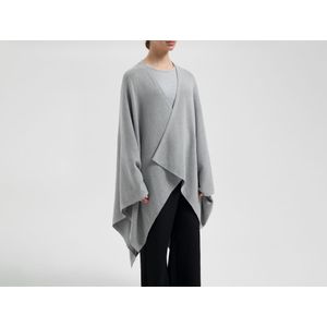 Yumeko Poncho Katoen  Grijs - Eco, Bio & Fairtrade