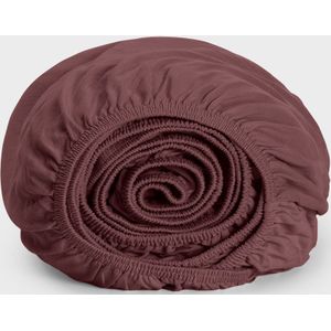 Yumeko Hoeslaken Jersey Katoen 90x210x30 Roze - Eco, Bio & Fairtrade