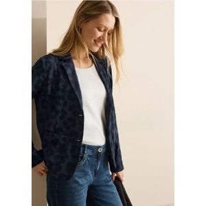 Cecil Dames Blazer met leo-structuur in Blauw, Gr: S