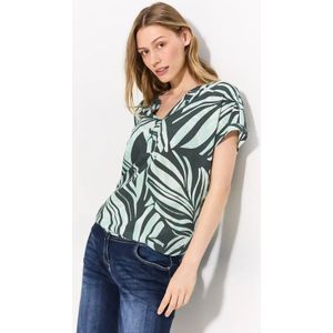 Cecil Dames Zomerblouse met print in Groen, Gr: S