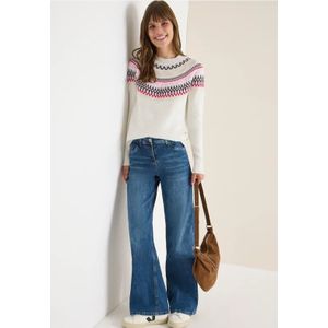 Cecil Dames Gebreide trui met patroon in Beige, Gr: L