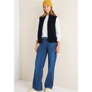 Cecil Dames Vest met geribde structuur in Blauw, Gr: M